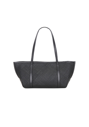 St. Agni Woven Slim Bateau Tote in Black.