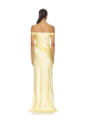 The Sei Bardot Gown in Yellow. Size 2. Also in 0.