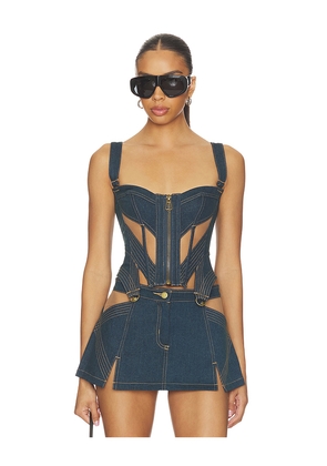 Thistle and Spire Renegade Corset Top in Navy. Size XS/S. Also in M/L.