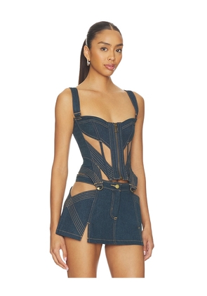 Thistle and Spire Renegade Corset Top in Navy. Size XS/S. Also in XL/1X, XL.