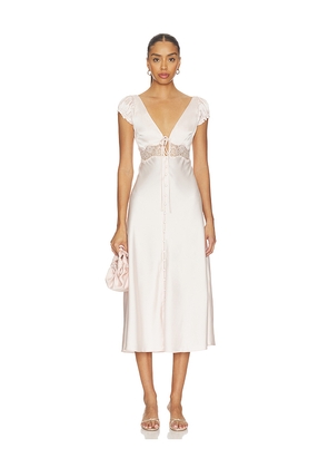 Tularosa Sophia Midi Dress in Rose. Size XXS. Also in L, M, S, XS.