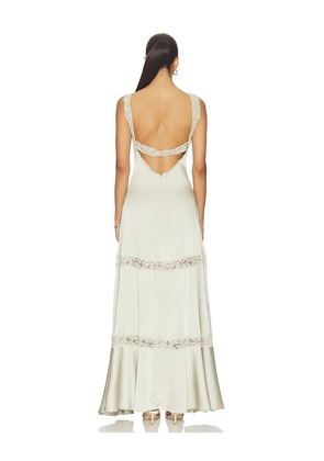 Tularosa x Ivana Ramirez Claire Maxi Dress in Sage. Size XXS. Also in XS, S, M.