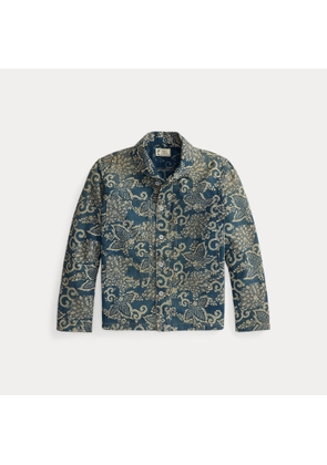 Indigo Print Woven Overshirt