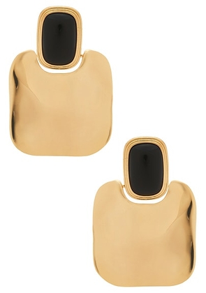 SAME Stone Drop Earrings in Gold & Black - Metallic Gold,Black. Size all.