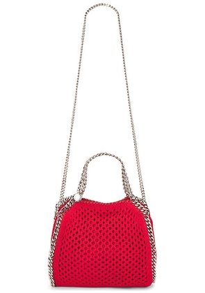 Stella McCartney Falabella Mini Bag Eco Mesh Knit Shoulder Bag in Lipstick Red - Red. Size all.
