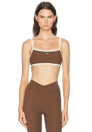 437 The Micro Bra in Teddy & Cream - Brown. Size L (also in M, S, XL, XS).