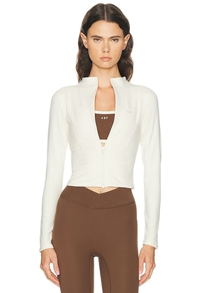 437 The Curve Jacket in Cream - Cream. Size L (also in S, XS, M).