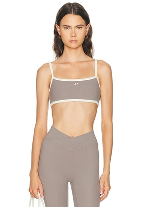 437 The Micro Bra in Clay Mask & Cream - Grey. Size L (also in M, S, XS).