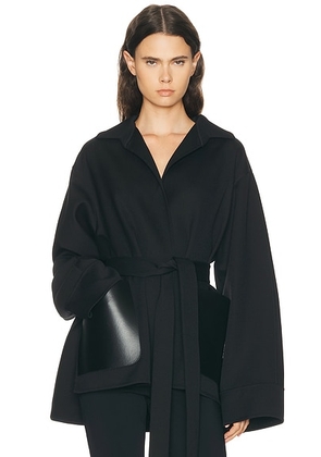 ALAÃA Wrap Jacket in Noir - Black. Size 44 (also in ).