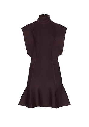 ALAÏA Mini Dress in Aubergine - Chocolate. Size 34 (also in ).