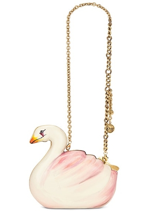 Chloe Tropicus Swan Shoulder Bag in Milk - Ivory,Pink. Size all.
