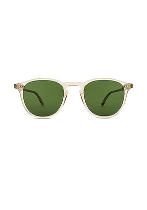 Garrett Leight Hampton Sun in Champagne & Pure Green in Champagne/Pure Green - White. Size all.