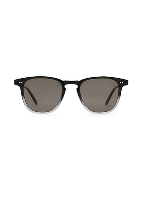 Garrett Leight Brooks Sun in Graphite Fade & Semi-flat Pure Grey Polar - Black. Size all.