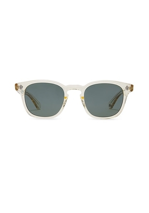 Garrett Leight Ace Sun in Pure Glass & Semi-Flat Blue Smoke in Pure Glass& Semi-flat Blue Smoke - White. Size all.