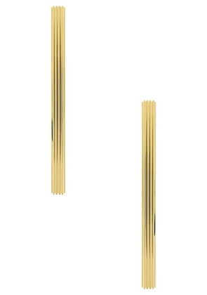 KHAITE Empire Long Earrings in Gold - Metallic Gold. Size all.