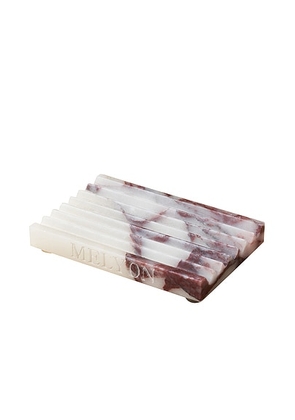 Melyon Marble Dish in Marble Calacatta Viola - Burgundy,White. Size all.