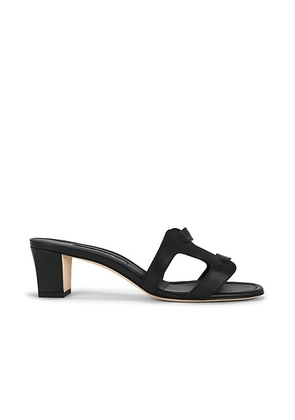 Manolo Blahnik Grellanu 50 Sandal in Black - Black. Size 36 (also in 36.5, 37, 37.5, 39, 39.5, 41).
