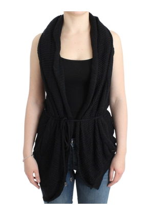 Costume National Black sleeveless knitted cardigan - S