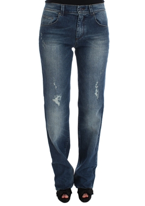 Ermanno Scervino Blue Wash Cotton Blend Slim Fit Jeans - W26