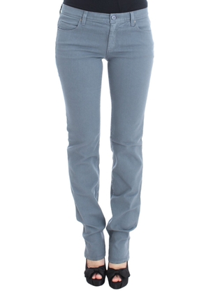 Ermanno Scervino Blue Cotton Blend Slim Fit Bootcut Jeans - W28