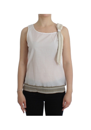 Ermanno Scervino White Top Blouse Tank Shirt Sleeveless - IT42