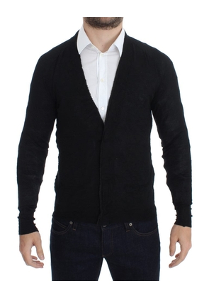 Costume National Black Fine Wool Button Cardigan - M