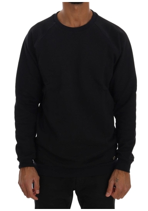 Daniele Alessandrini Blue Crewneck Cotton Sweater - M