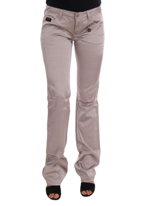 Costume National Beige Cotton Slim Fit Jeans - W28