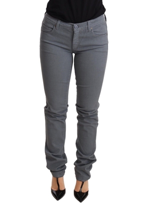 Ermanno Scervino Gray Low Waist Skinny Slim Trouser Cotton Jeans - W32