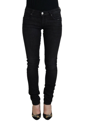 Acht Black Cotton Slim Fit Women Casual Denim Jeans - W24