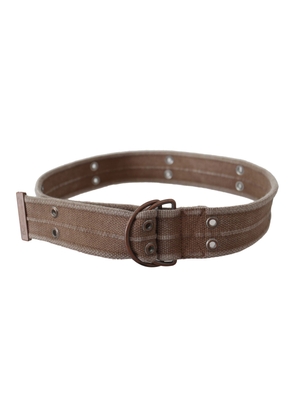 Dolce & Gabbana Beige Leather Logo Belt Sling Cintura Buckle Belt - 90 cm / 36 Inches
