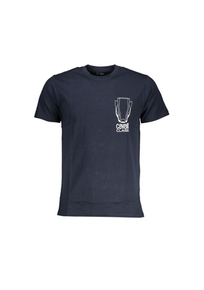 Cavalli Class Blu Cotton Men T-Shirt - L