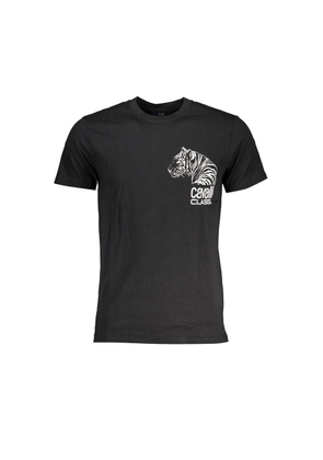 Cavalli Class Black Cotton Men's T-Shirt - XL