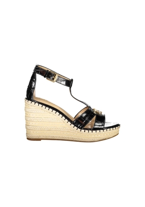 Ralph Lauren Black Leather Women Sandal - EU40/US10