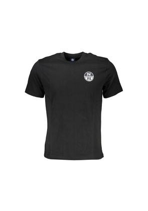 North Sails Black Cotton Men T-Shirt - M