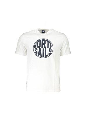 North Sails Bianco Cotton Men T-Shirt - M