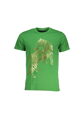 Cavalli Class Verde Cotton Male T-Shirt - L