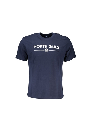 North Sails Blue Cotton Men T-Shirt - M