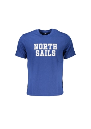 North Sails Blue Cotton Men's T-Shirt - M