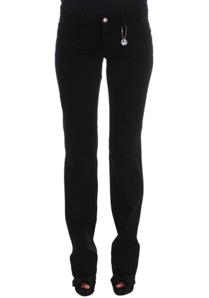 Costume National Black Cotton Slim Fit Bootcut Jeans - W26