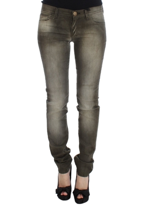 Ermanno Scervino Gray Wash Cotton Blend Slim Fit Jeans - W29