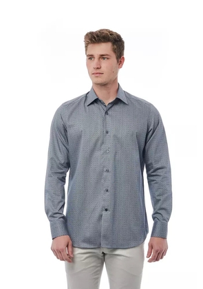 Bagutta Black Cotton Men Shirt - M
