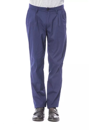 Verri Blue Cotton Men's Chino Pant - W38