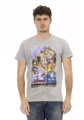 Trussardi Action Gray Cotton Men T-Shirt - S
