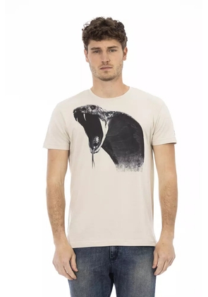 Trussardi Action Beige Cotton Men T-Shirt - M