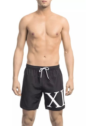 Bikkembergs Black Polyester Men Swim Short - L