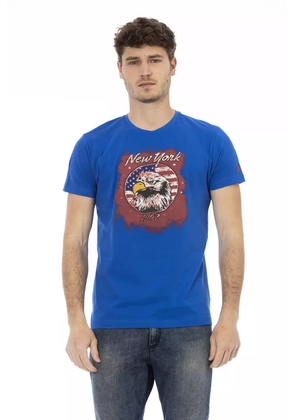 Trussardi Action Blue Cotton Men's T-Shirt - L