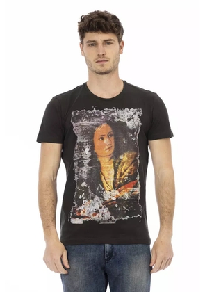 Trussardi Action Black Cotton Men T-Shirt - M
