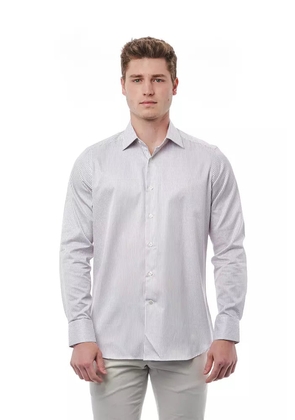 Bagutta White Cotton Men Shirt - M