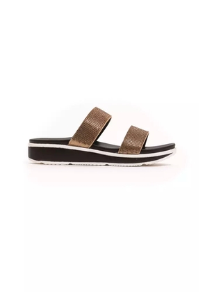 Péché Originel Beige Textile Women Sandal - EU37/US7